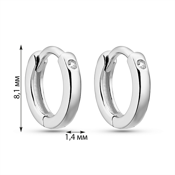 Серебряные серьги-кольца (арт. 7502/9903) – изображение 2