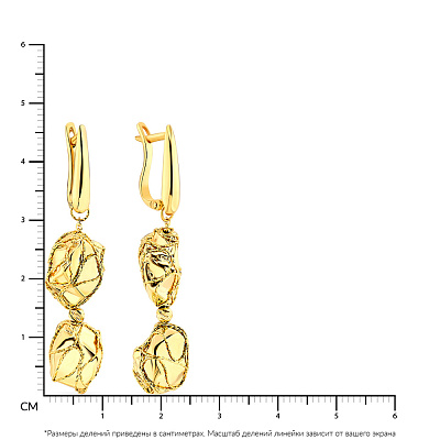 Золотые серьги подвески Meteora (арт. 108212ж)