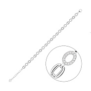 Серебряный браслет с россыпью фианитов (арт. 7509/5128)