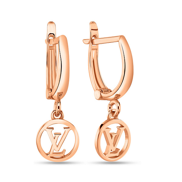 Серьги-подвески из красного золота (арт. 108488) – изображение 1