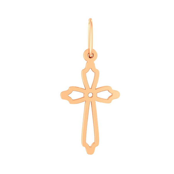 Золотой крестик без камней (арт. 440870) – изображение 1