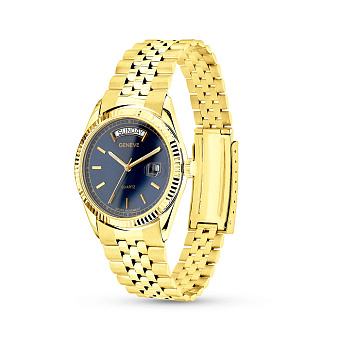 Фото Кварцовий годинник з жовтого золота (арт. 260182жс)