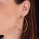Сережки кольца из красного золота (арт. 100908/50) – изображение 2