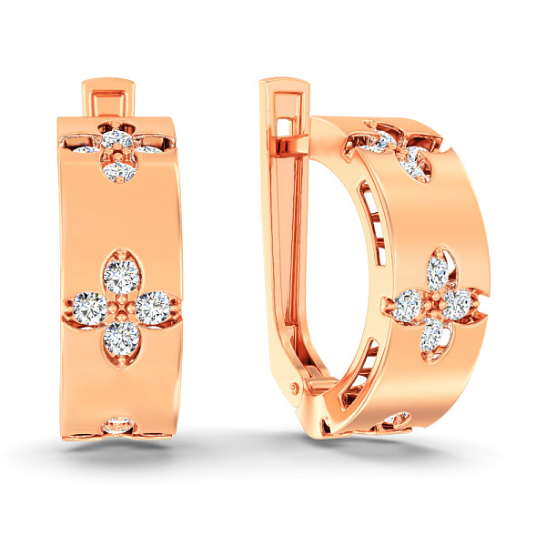 Золоті сережки з фіанітами (арт. 111325) – зображення 1