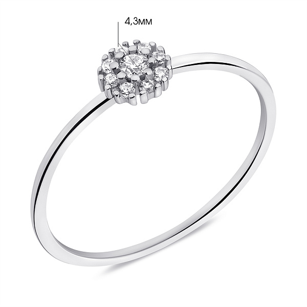 Кольцо из серебра с фианитами (арт. 7501/6856) – изображение 2