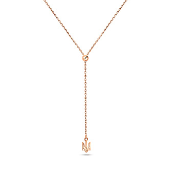 Колье Fly из красного золота Герб Украины-Трезубец (арт. 360303)