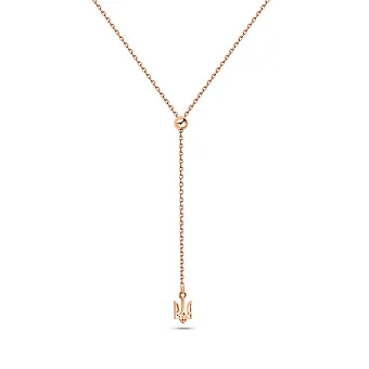 Кольє Fly з червоного золота Герб України-Тризуб (арт. 360303)