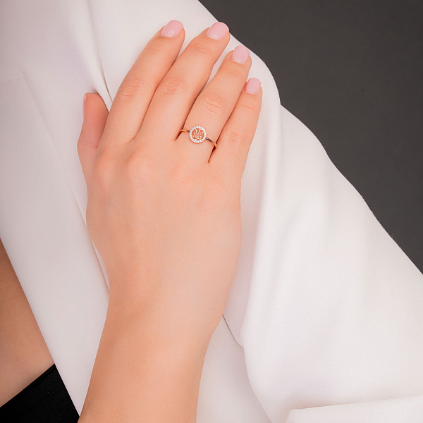 Золотое кольцо Герб Украины-Трезубец (арт. 141272) – изображение 4