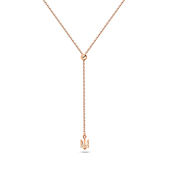 Кольє Fly з червоного золота Герб України-Тризуб (арт. 360303) – зображення 1