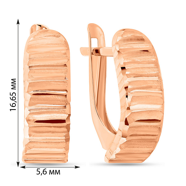 Серьги из золота с алмазной гранью (арт. 121310) – изображение 5