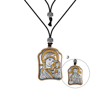 Фото Двусторонняя икона для автомобиля (46х32 мм) (арт. PA-0/001-002G)