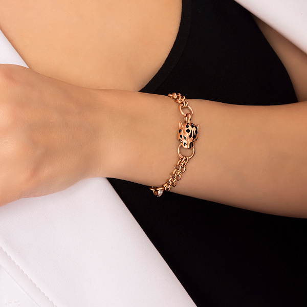 Золотой браслет "Пантеры" (арт. 326055еч) – изображение 3