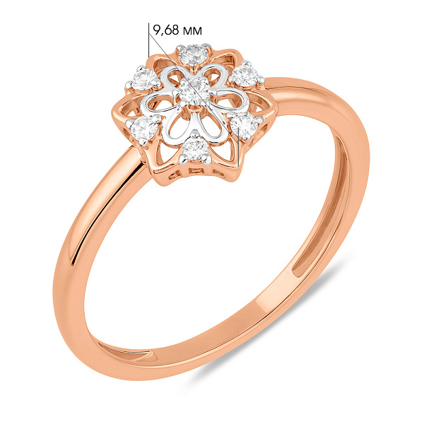 Кольцо из золота с бриллиантами (арт. К011081010) – изображение 4