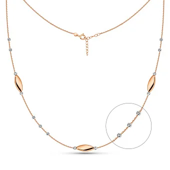 Колье из красного и белого золота (арт. 352631кб)