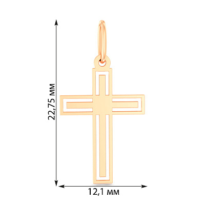 Хрестик з червоного золота  (арт. 440802/18)