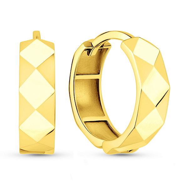 Серьги-кольца из желтого золота (арт. 108286/15ж) – изображение 1
