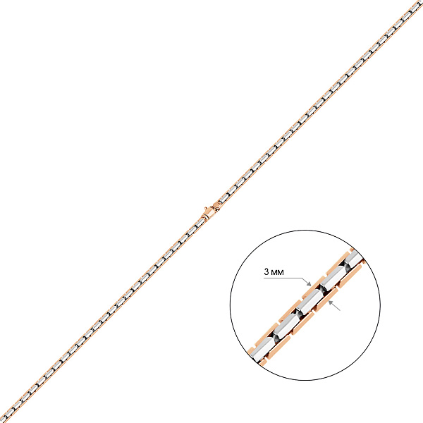 Ланцюжок з червоного золота плетіння Фантазійне (арт. цр306304Д) – зображення 4