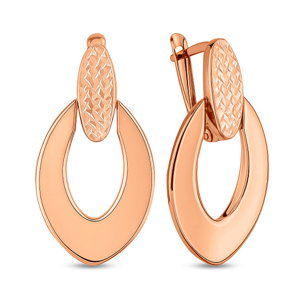 Серьги из красного золота с подвесками (арт. 1092089) – изображение 1