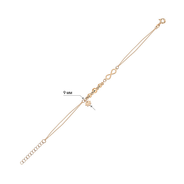 Браслет из золота с подвеской (арт. 326577) – изображение 2