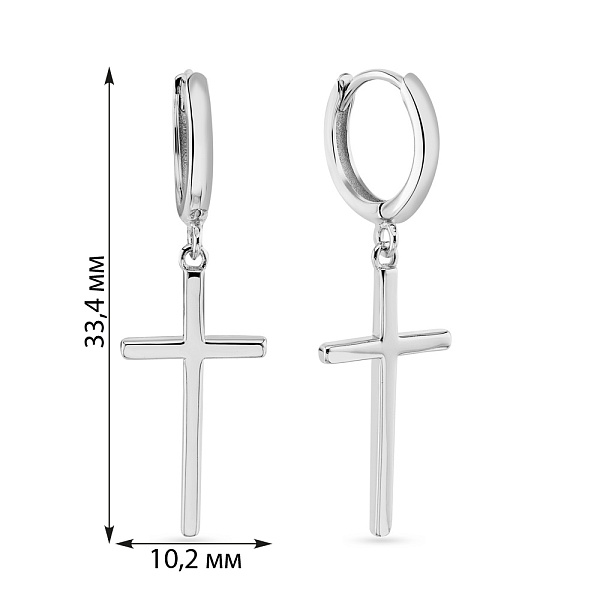 Срібні сережки з підвісками (арт. 7502/4601/10) – зображення 2