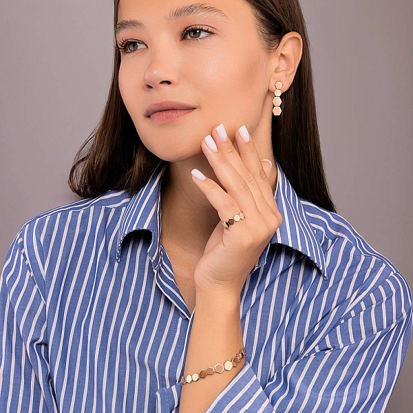 Серьги из красного золота (арт. 111307) – изображение 4