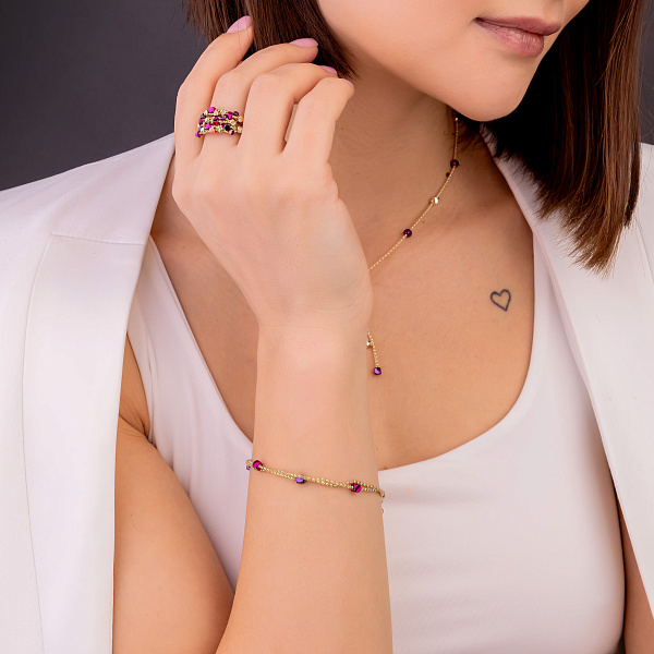 Кольцо из желтого золота Francelli (арт. 156217жрфмлн) – изображение 3