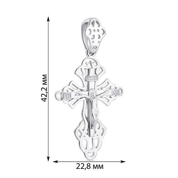 Серебряный православный крестик с распятием (арт. 7504/2-0898.0.2) – изображение 2