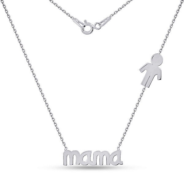 Серебряное колье Мама (арт. 7507/577) – изображение 2