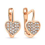 Золотые сережки с фианитами  (арт. 108564)