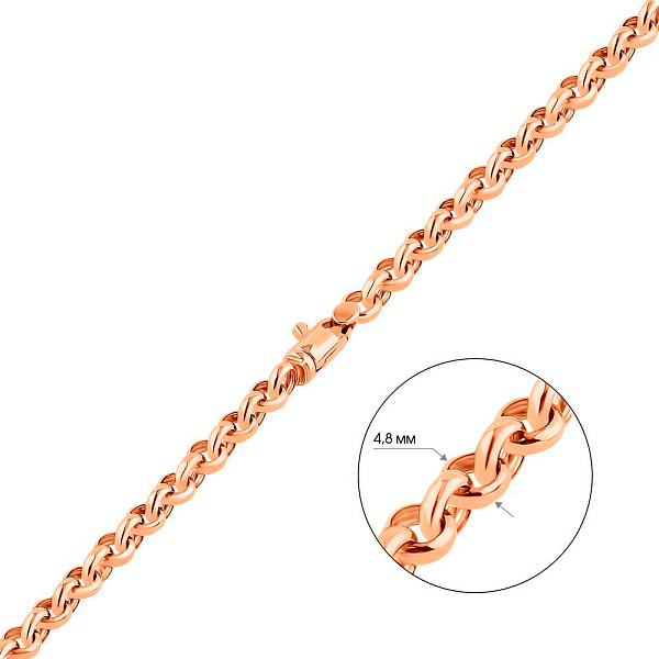 Золотий ланцюжок плетіння Шопард (арт. цр306311Д) – зображення 4