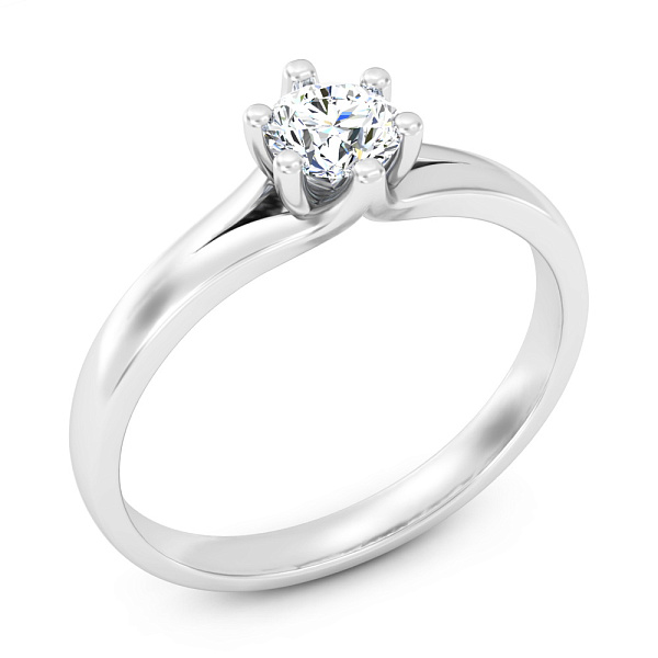 Золотое кольцо с бриллиантом (арт. К01116404226б) – изображение 1