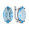 Серебряные серьги с топазом (арт. 7502/2129677Пг) – изображение 1