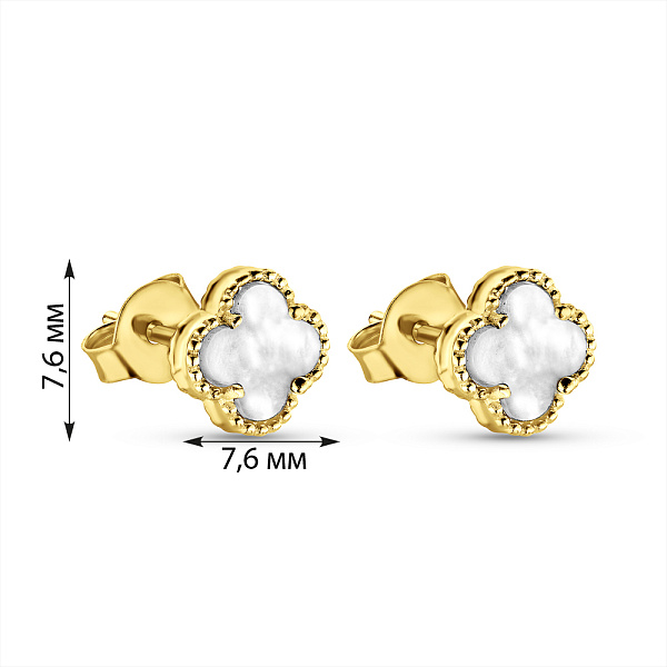 Серебряные серьги с перламутром (арт. 7518/5645/7жп) – изображение 2