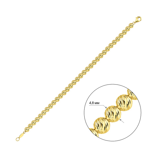 Браслет из желтого золота Francelli (арт. 326795ж) – изображение 3