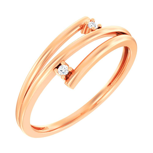 Золота каблучка з діамантами (арт. К011439) – зображення 1