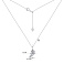 Серебряное колье Перо с фианитами (арт. 7507/КЛ2Ф/3011Ш-42) – изображение 3