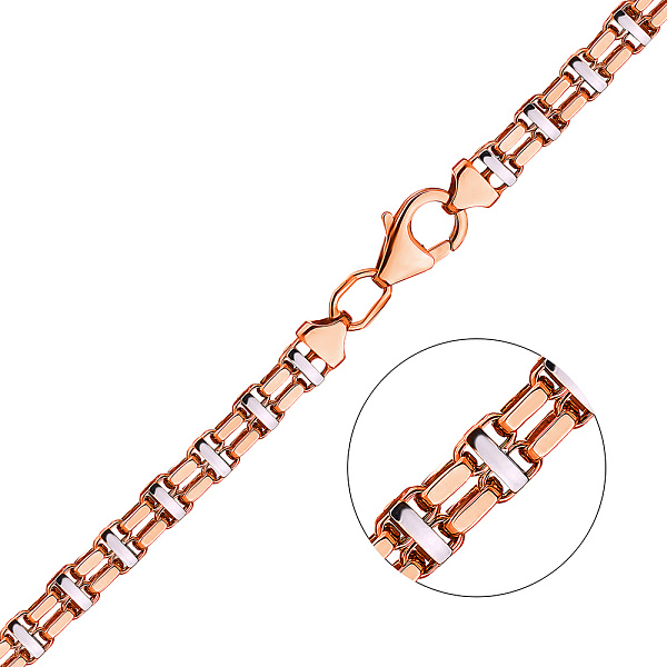 Золотая цепочка с декоративным плетением (арт. 350879кб) – изображение 1