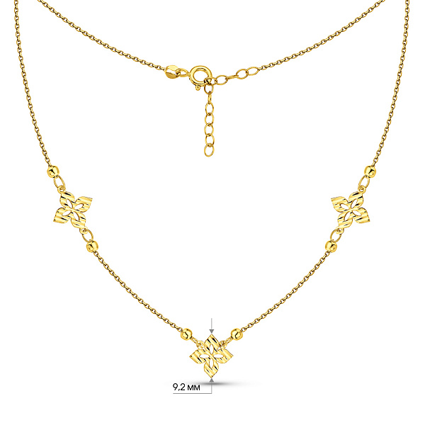 Золоте кольє без каменів (арт. 352627ж) – зображення 4