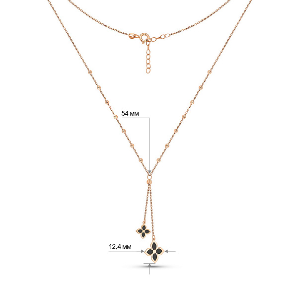 Золотое колье с подвесками (арт. 352648еч) – изображение 4