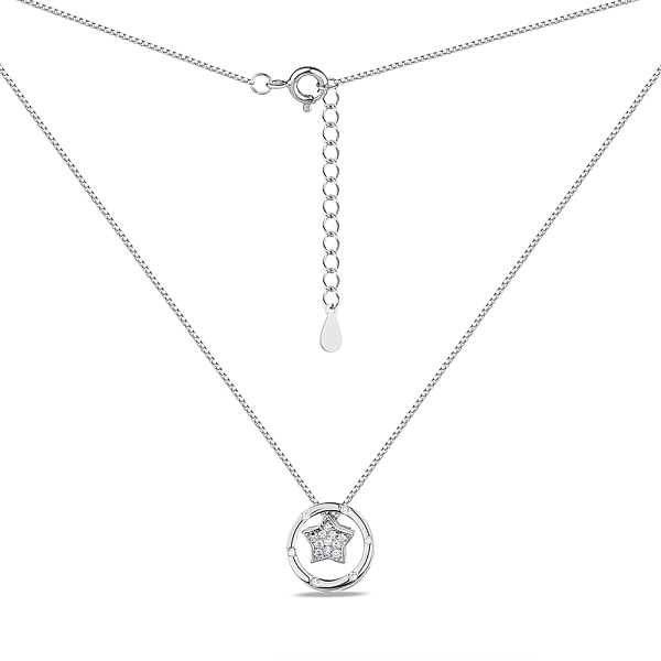 Кольє зі срібла Зірка з фіанітами (арт. 7507/1943) – зображення 2