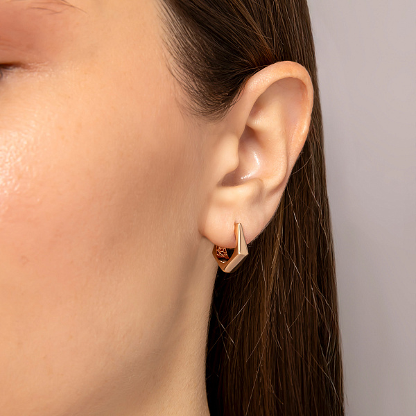 Золотые серьги-кольца (арт. 1091653) – изображение 2