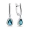 Серебряные серьги с топазом и фианитами (арт. 7502/2188582Пл) – изображение 1