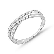 Фото Серебряное кольцо с дорожкой из фианитов (арт. 7501/8298)