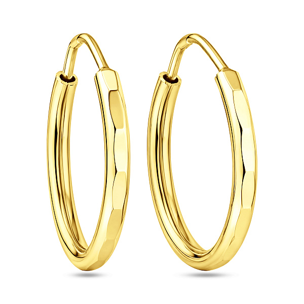 Серьги-кольца из желтого золота (арт. 121902/15ж) – изображение 1