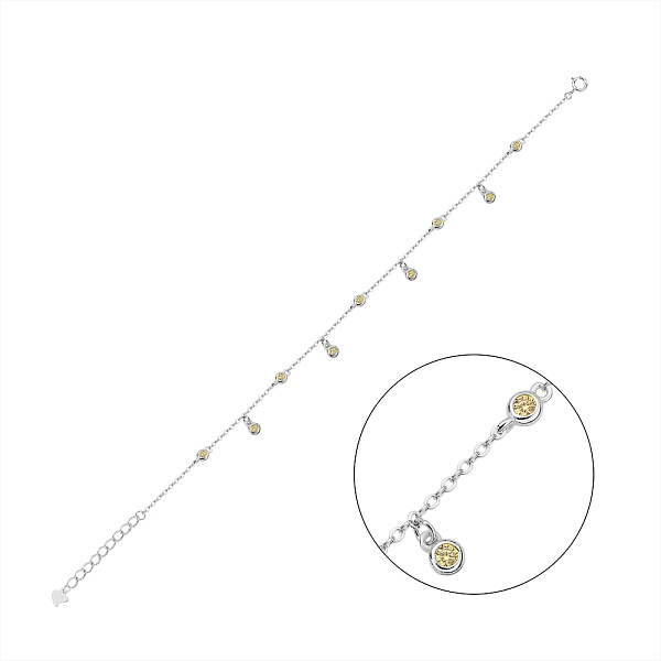 Серебряный браслет с альпинитами (арт. 7509/3131аж) – изображение 1