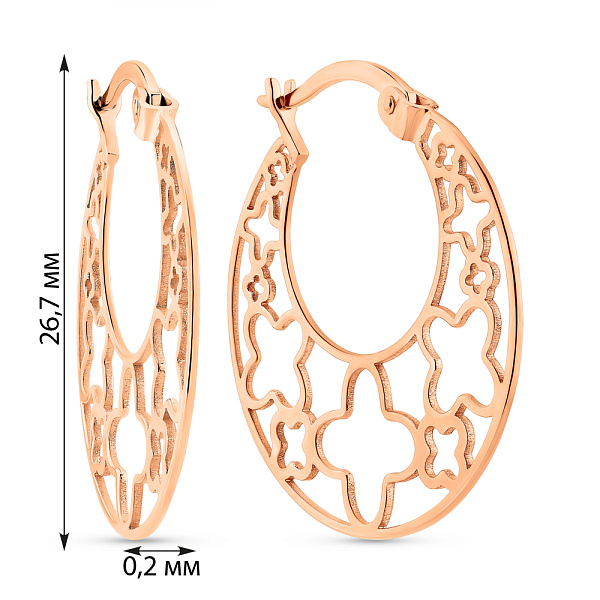 Сережки з червоного золота (арт. 111313) – зображення 6