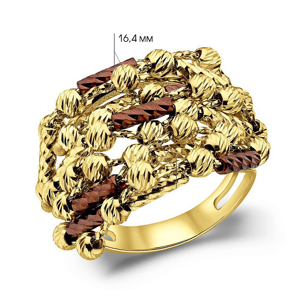 Каблучка з жовтого золота Francelli (арт. 156602жкр) – зображення 4