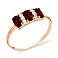 Золотое кольцо с гранатом и фианитами (арт. 140580Пк) – изображение 1