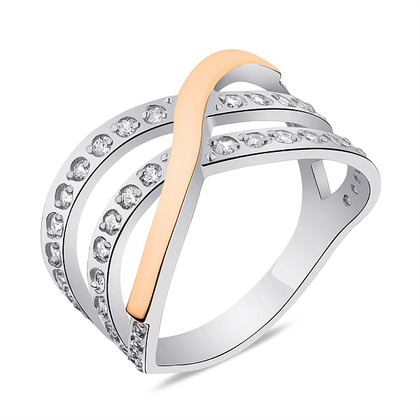 Серебряное кольцо с фианитами (арт. 7201/017кю) – изображение 1