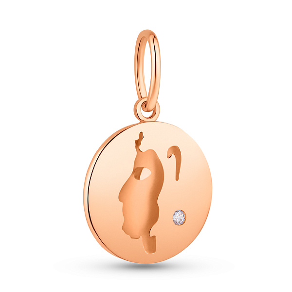 Золотий підвіс Лев (арт. 424739лв) – зображення 1